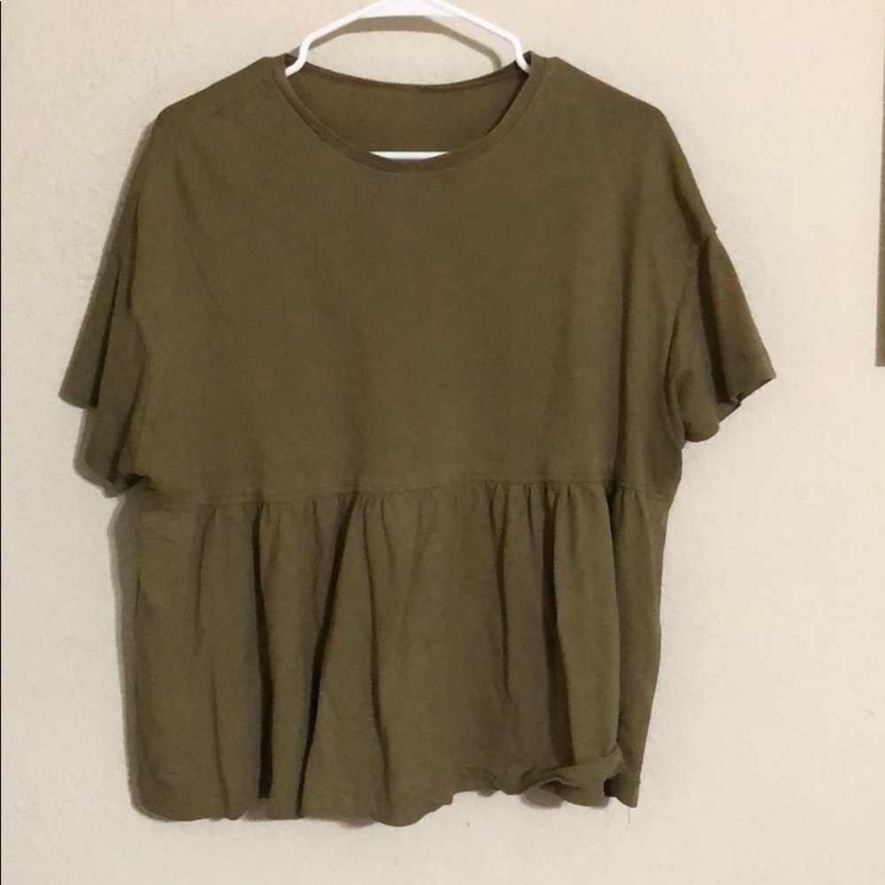 Olive loose shirt, XL
